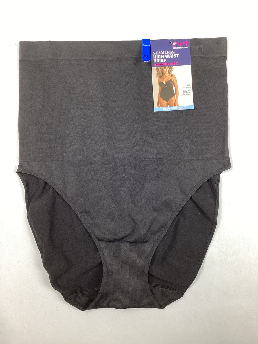 Maidenform Seamless High Waist Shapewear Brief Black Size XL NEW! Retail $40